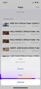 Play downloaded files inside app or export to your favourite players